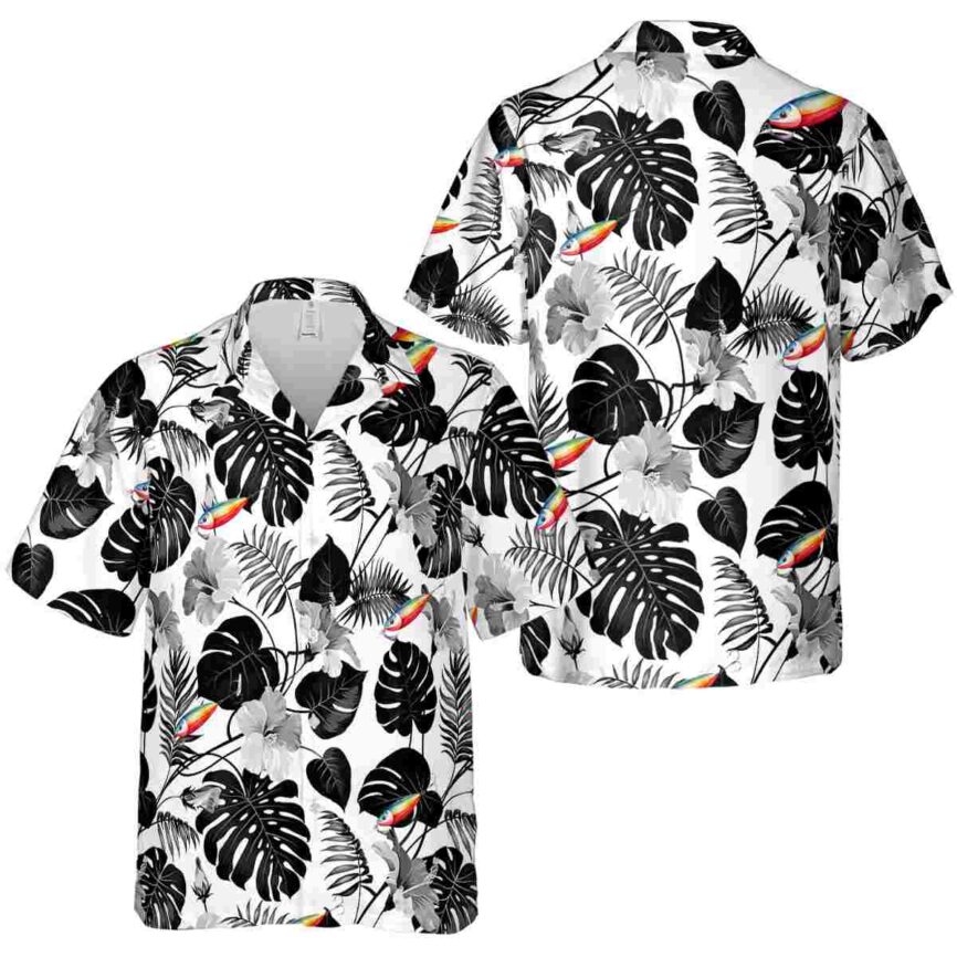 Fishing Leaf Pattern Hawaiian Shirt Premium grade