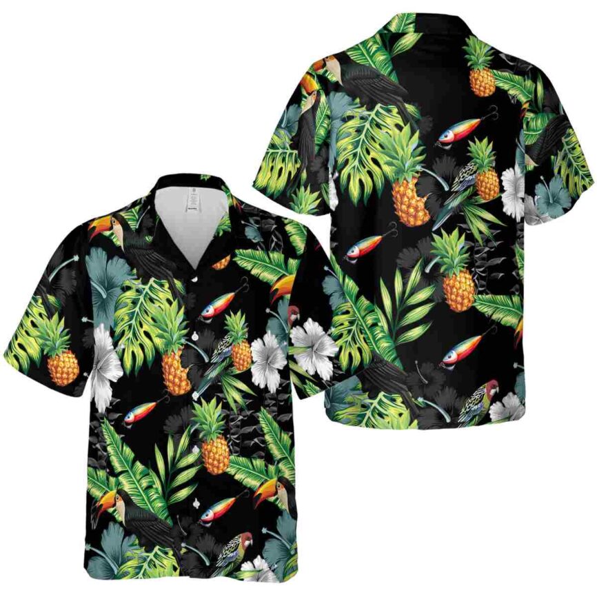 Fishing Leafy Toucan Hawaiian Shirt Premium grade