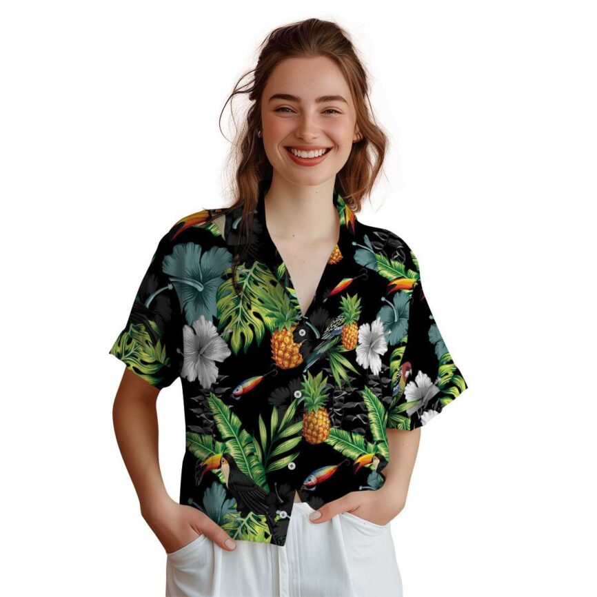 Fishing Leafy Toucan Hawaiian Shirt Top rated