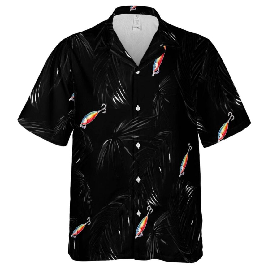 Fishing Monochrome Palm Hawaiian Shirt Fashion forward