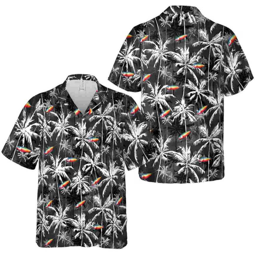 Fishing Palm Themed Hawaiian Shirt Premium grade