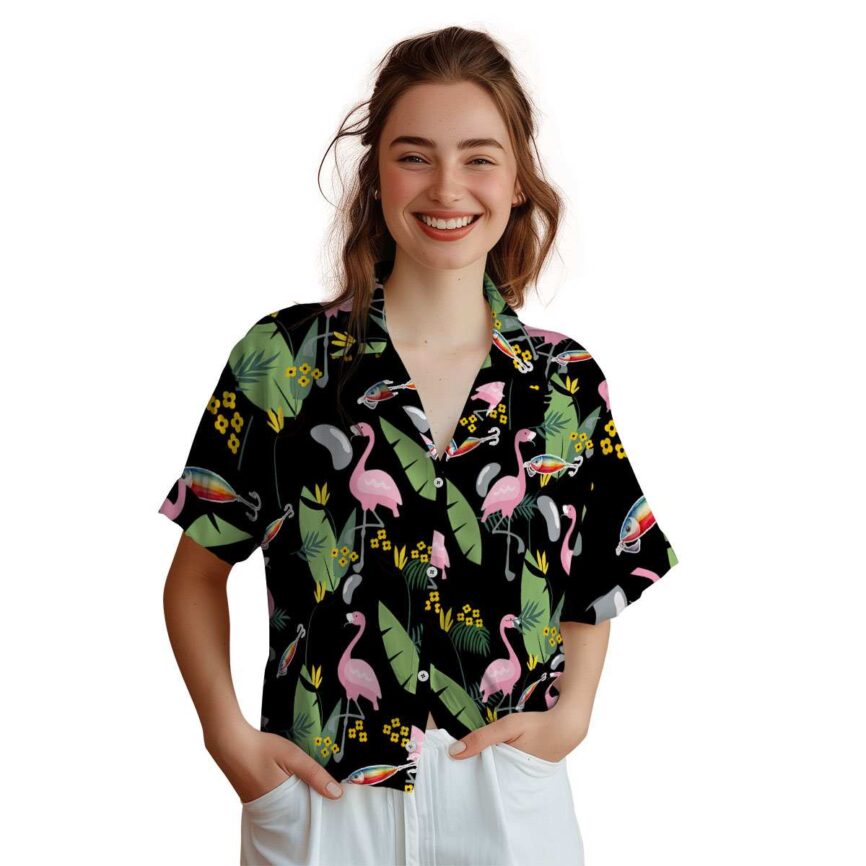 Fishing Pink Flamingo Hawaiian Shirt Top rated