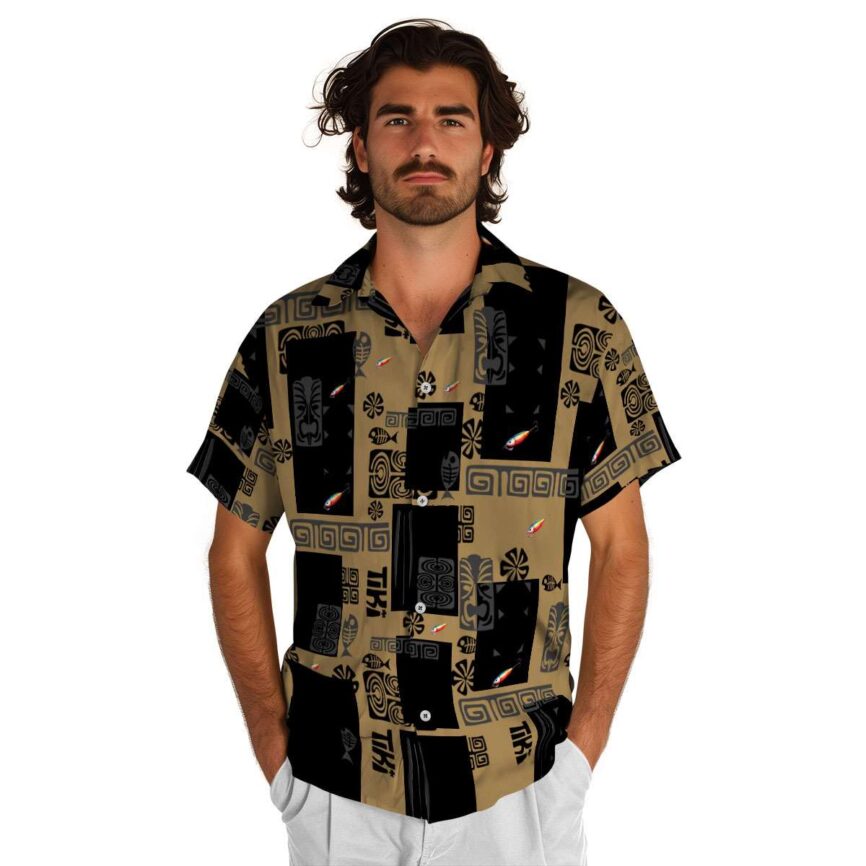 Fishing Tiki Motifs Hawaiian Shirt New Arrival