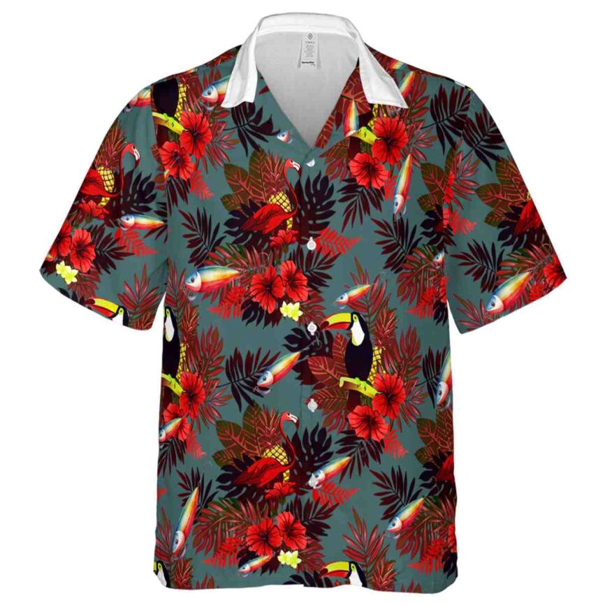 Fishing Tropical Bird Hawaiian Shirt Fashion forward