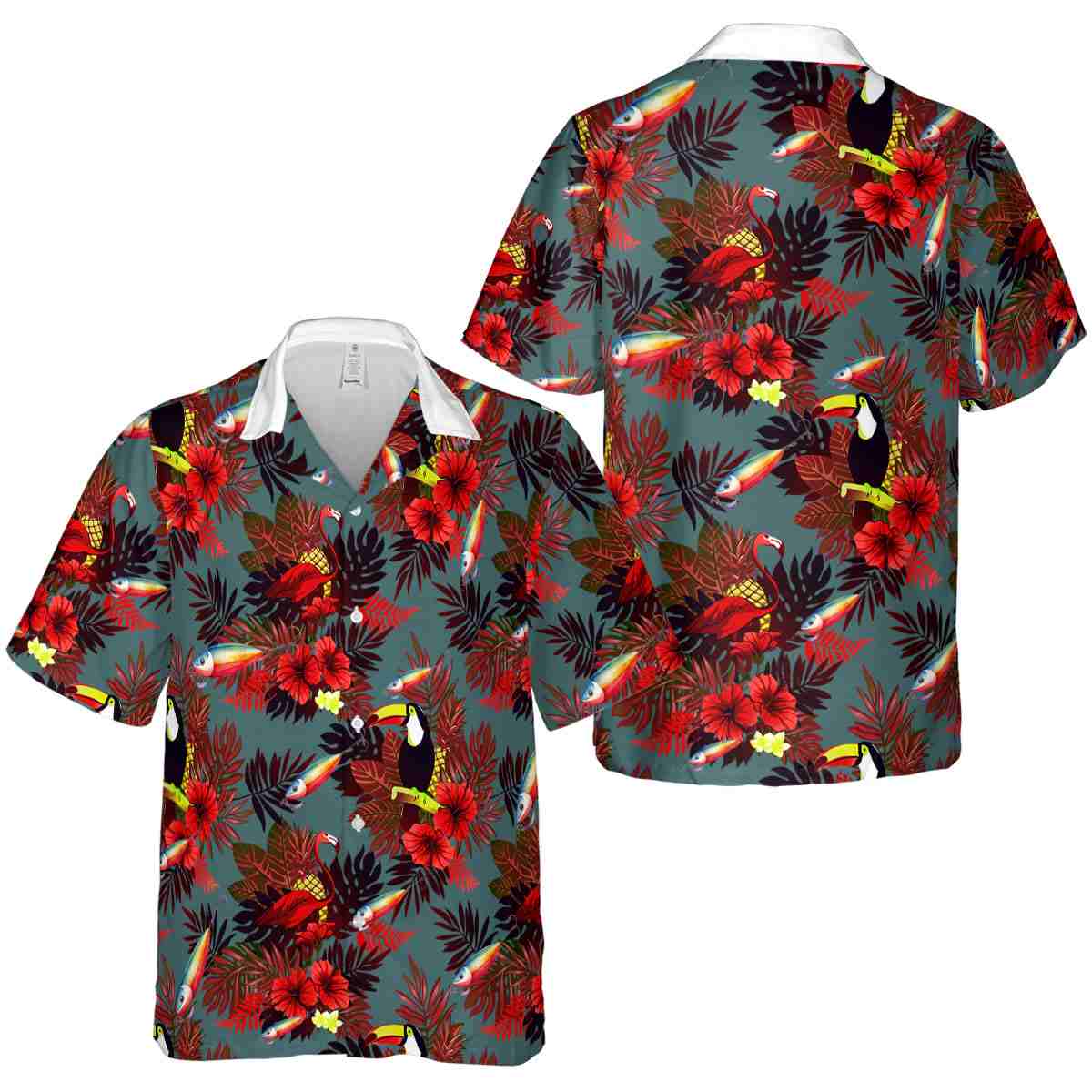 Fishing Tropical Bird Hawaiian Shirt Premium grade Fishing Tropical Bird Hawaiian Shirt Premium grade