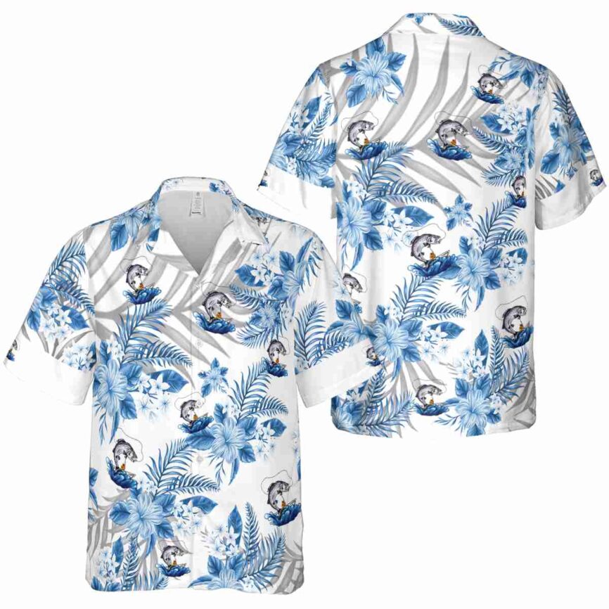 Fishing Tropical Blossom Hawaiian Shirt Premium grade