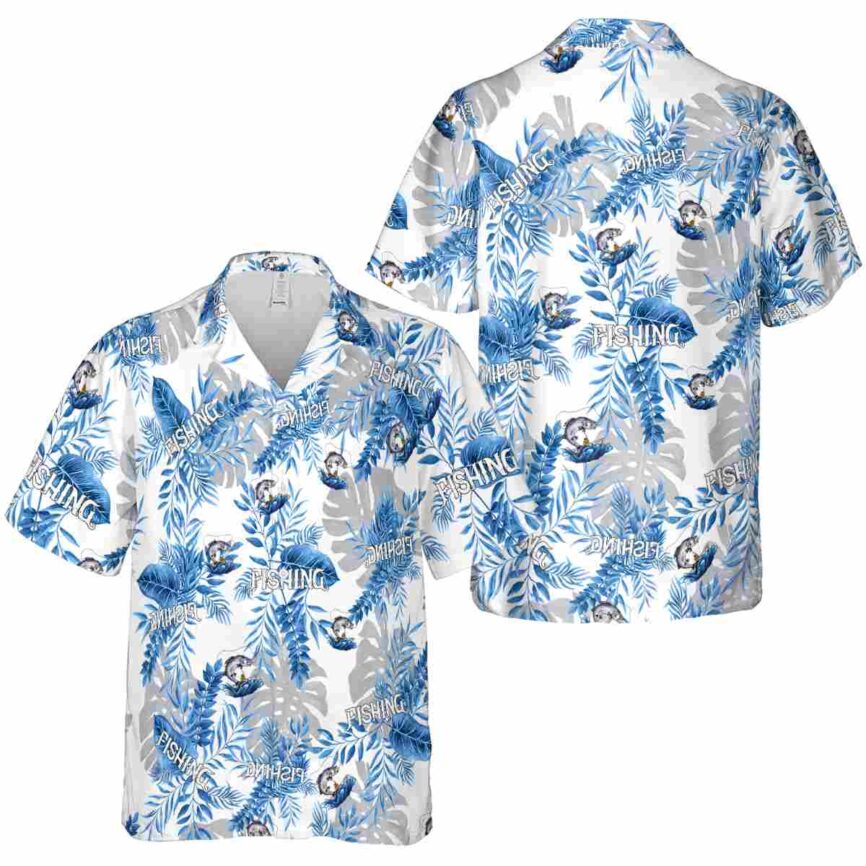 Fishing Tropical Fronds Hawaiian Shirt Premium grade