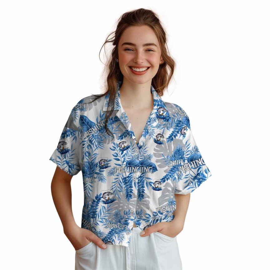Fishing Tropical Fronds Hawaiian Shirt Top rated