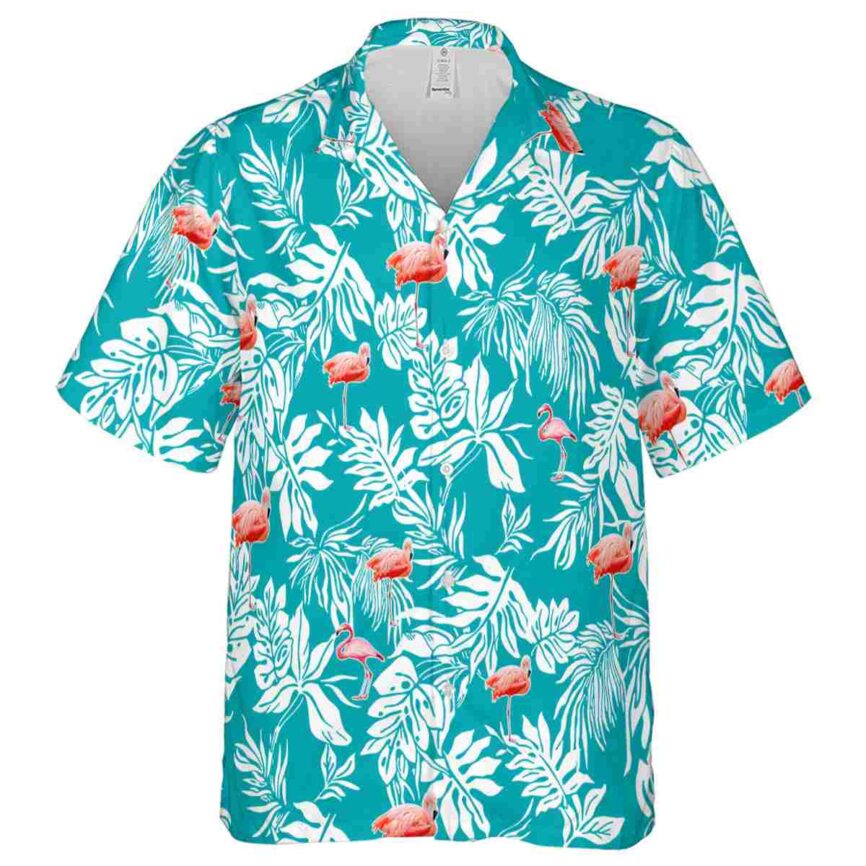 Flamingo Bold Foliage Hawaiian Shirt Fashion forward