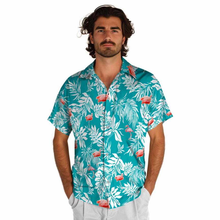 Flamingo Bold Foliage Hawaiian Shirt New Arrival