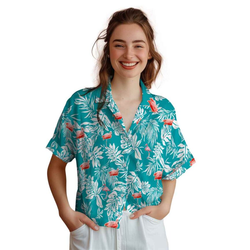 Flamingo Bold Foliage Hawaiian Shirt Top rated