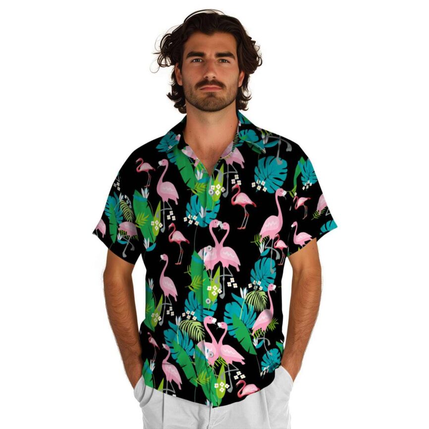 Flamingo Flamingo Leaf Hawaiian Shirt New Arrival