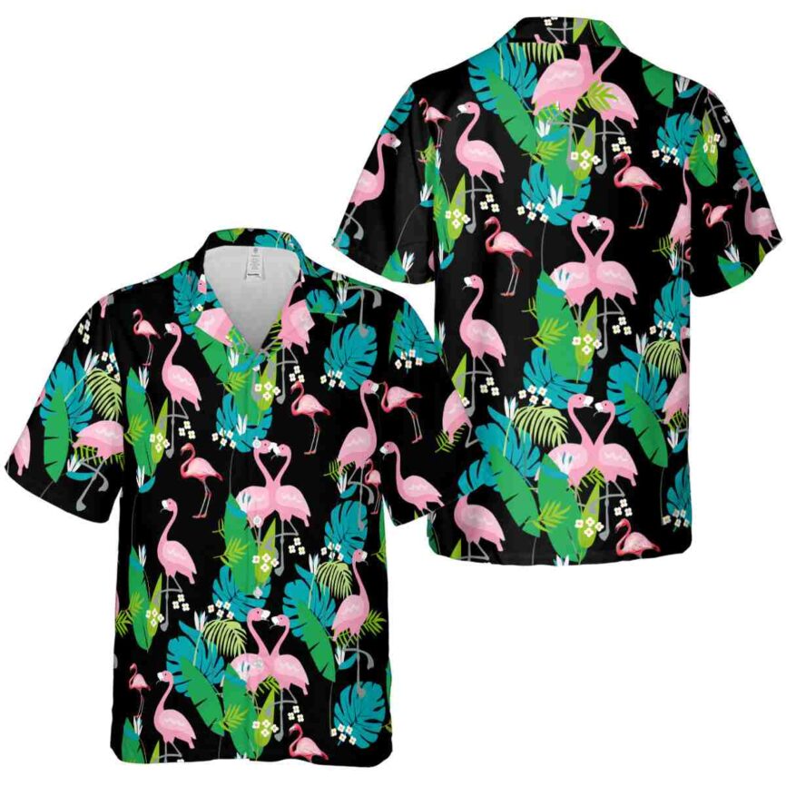 Flamingo Flamingo Leaf Hawaiian Shirt Premium grade
