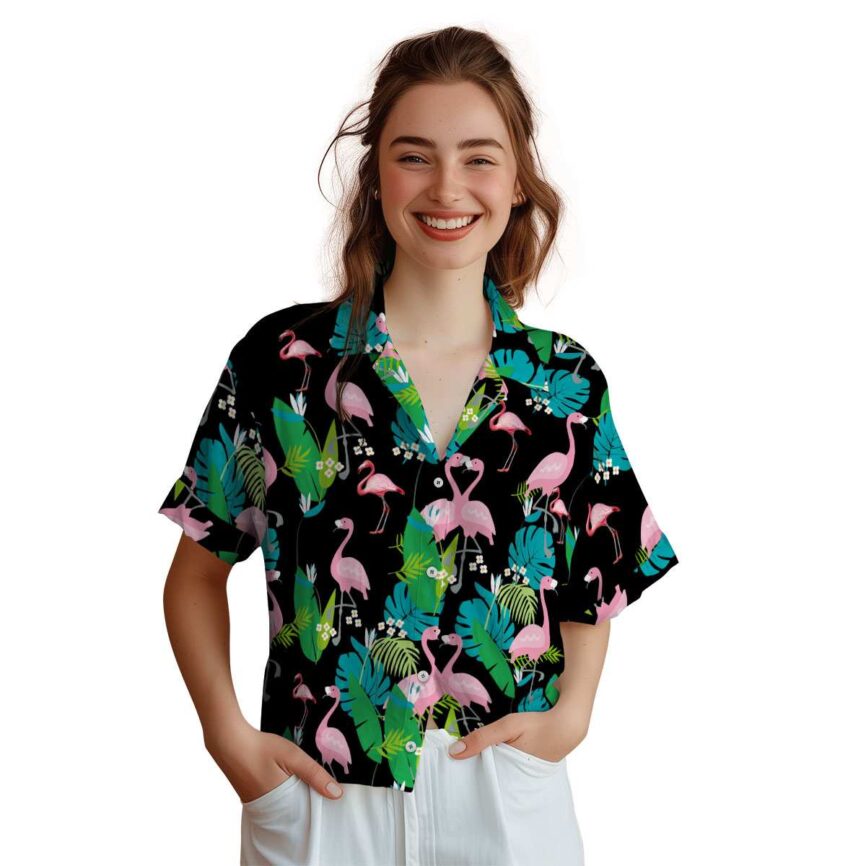 Flamingo Flamingo Leaf Hawaiian Shirt Top rated