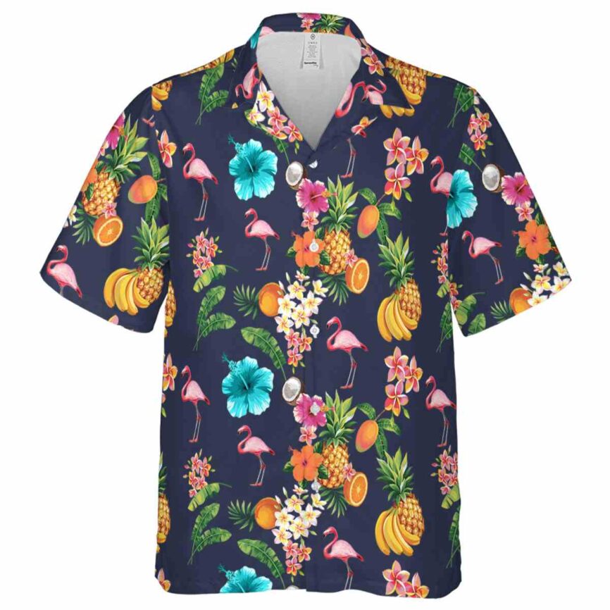 Flamingo Fruit Pattern Hawaiian Shirt Fashion forward