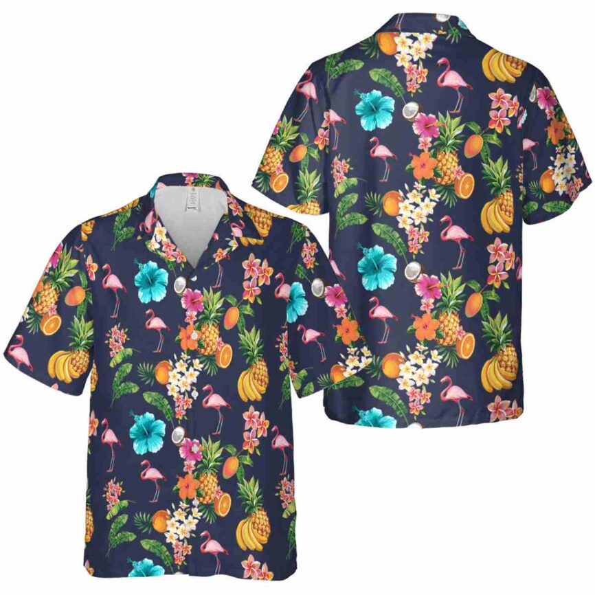 Flamingo Fruit Pattern Hawaiian Shirt Premium grade
