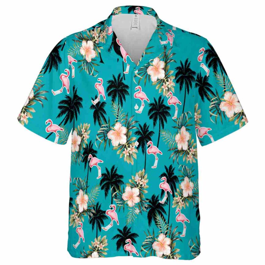 Flamingo Hibiscus Palm Hawaiian Shirt Fashion forward
