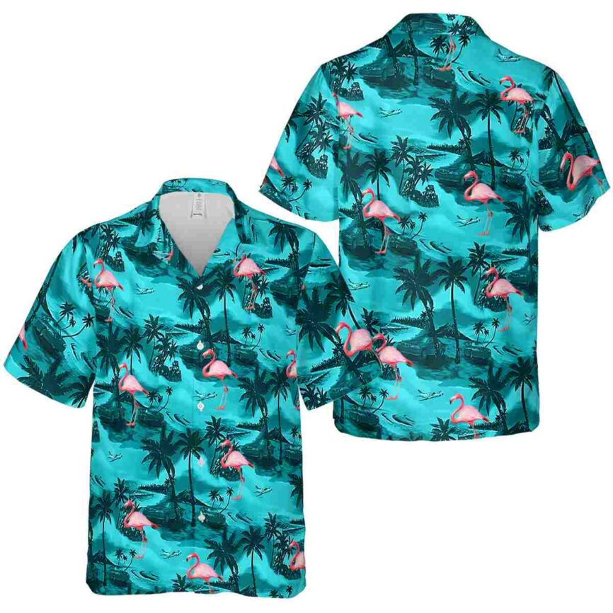 Flamingo Island Beach Hawaiian Shirt Premium grade