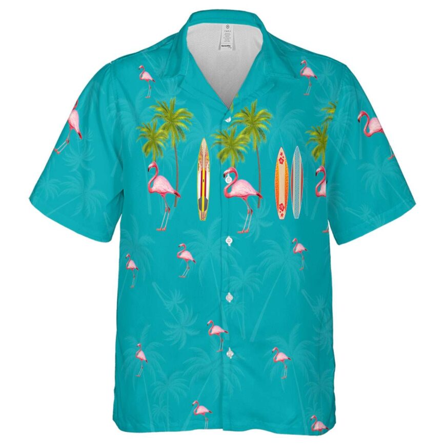 Flamingo Island Theme Hawaiian Shirt Fashion forward