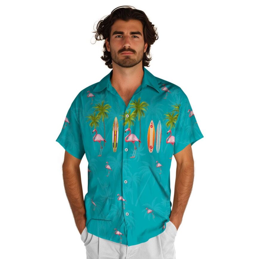 Flamingo Island Theme Hawaiian Shirt New Arrival
