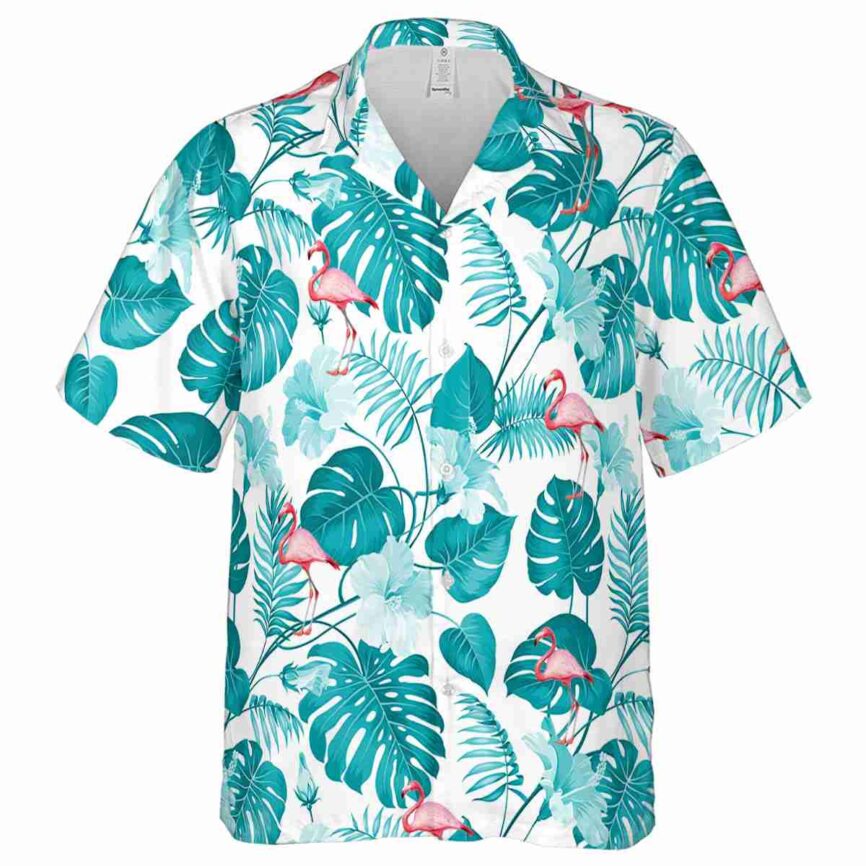 Flamingo Leaf Pattern Hawaiian Shirt Fashion forward