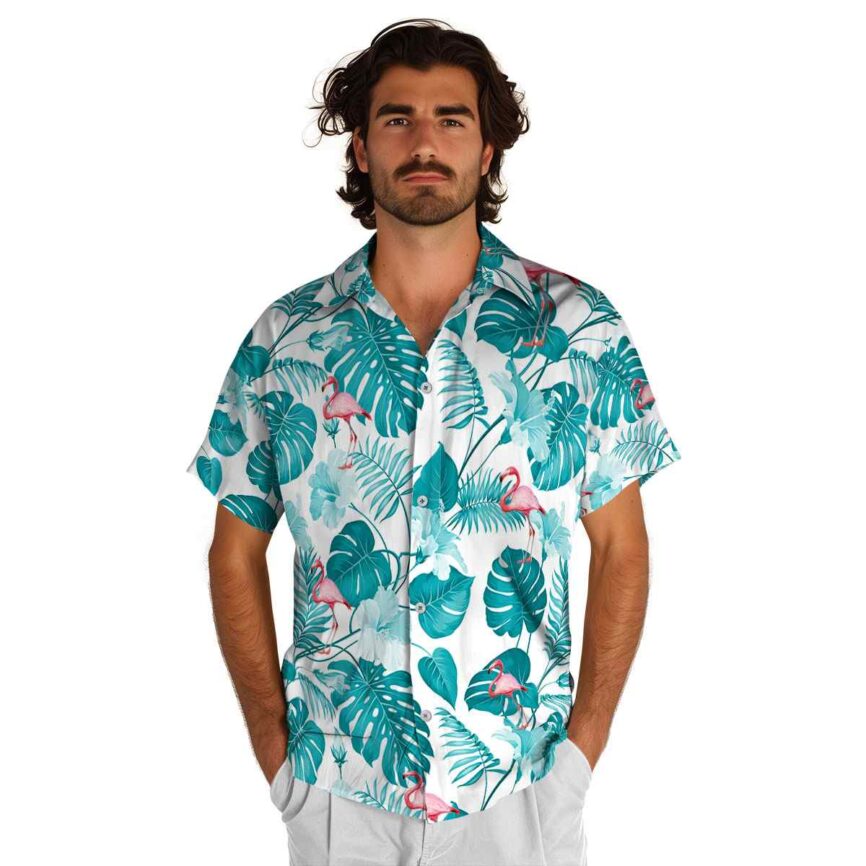 Flamingo Leaf Pattern Hawaiian Shirt New Arrival