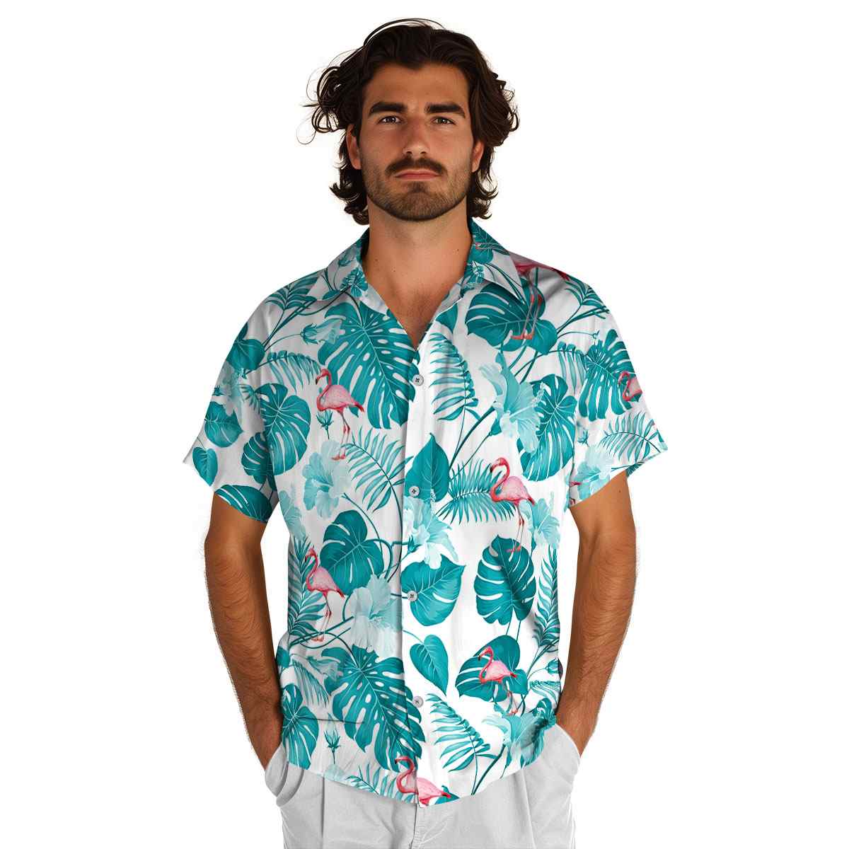 Flamingo Leaf Pattern Hawaiian Shirt New Arrival Flamingo Leaf Pattern Hawaiian Shirt New Arrival