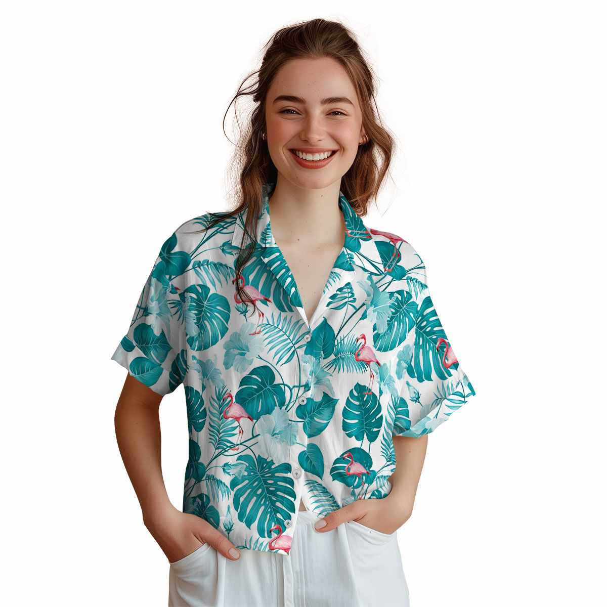 Flamingo Leaf Pattern Hawaiian Shirt Top rated Flamingo Leaf Pattern Hawaiian Shirt Top rated