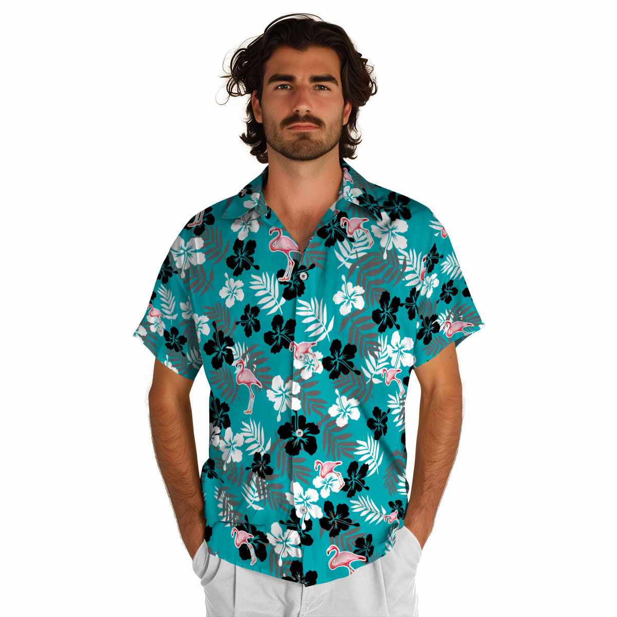 Flamingo Leafy Hibiscus Hawaiian Shirt New Arrival Flamingo Leafy Hibiscus Hawaiian Shirt New Arrival