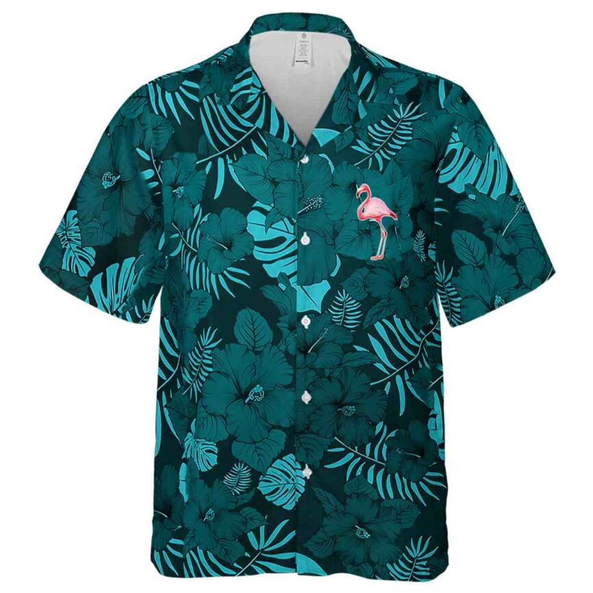 Flamingo Monochrome Floral Hawaiian Shirt Fashion forward
