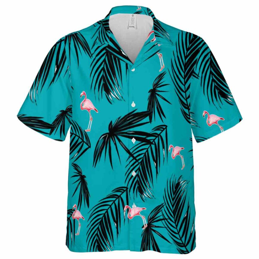 Flamingo Monochrome Palm Hawaiian Shirt Fashion forward