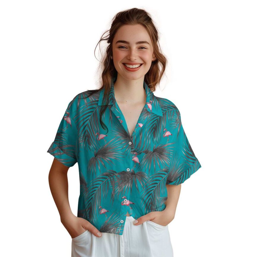 Flamingo Palm Frond Hawaiian Shirt Top rated