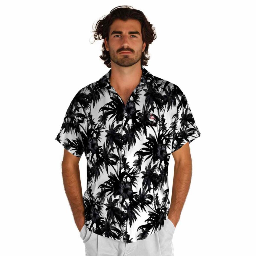 Flamingo Palm Print Hawaiian Shirt New Arrival