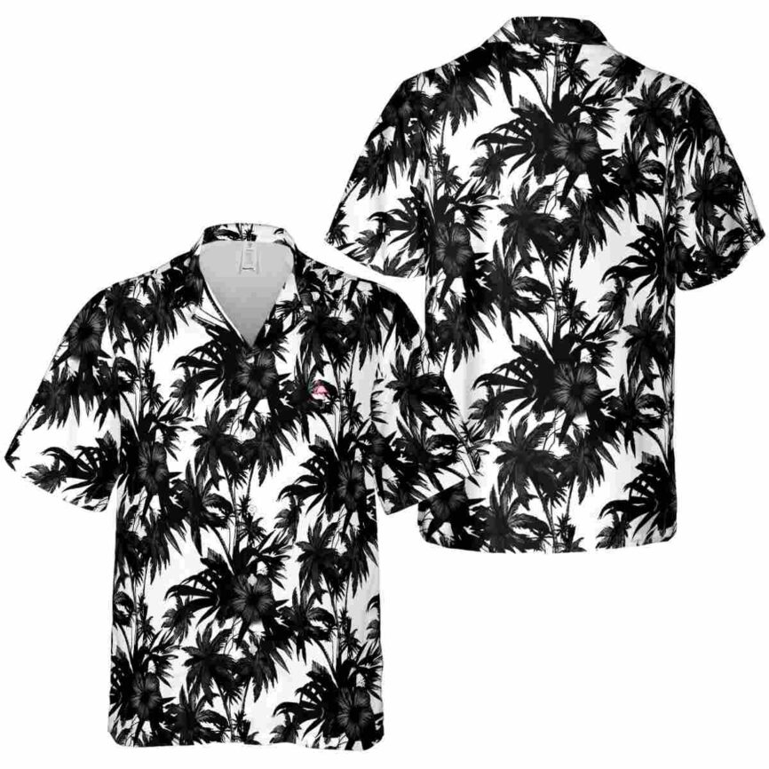 Flamingo Palm Print Hawaiian Shirt Premium grade