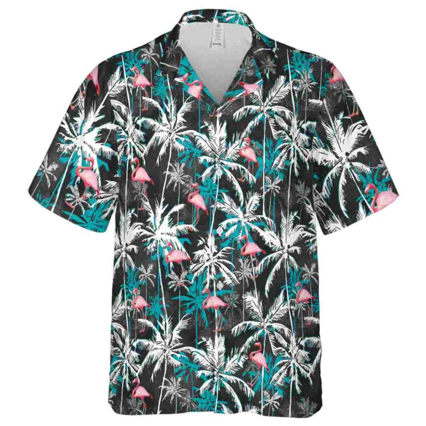 Flamingo Palm Themed Hawaiian Shirt Fashion forward