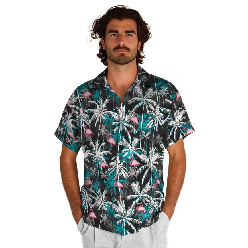 Flamingo Palm Themed Hawaiian Shirt New Arrival