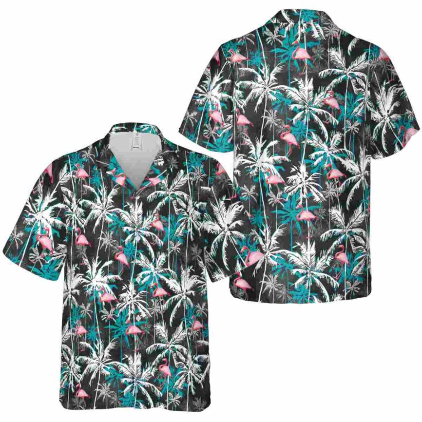 Flamingo Palm Themed Hawaiian Shirt Premium grade