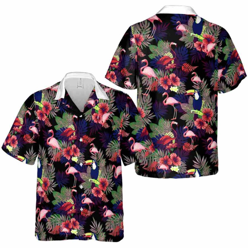 Flamingo Tropical Bird Hawaiian Shirt Premium grade