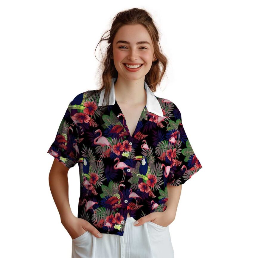 Flamingo Tropical Bird Hawaiian Shirt Top rated