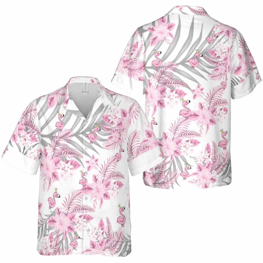 Flamingo Tropical Blossom Hawaiian Shirt Premium grade