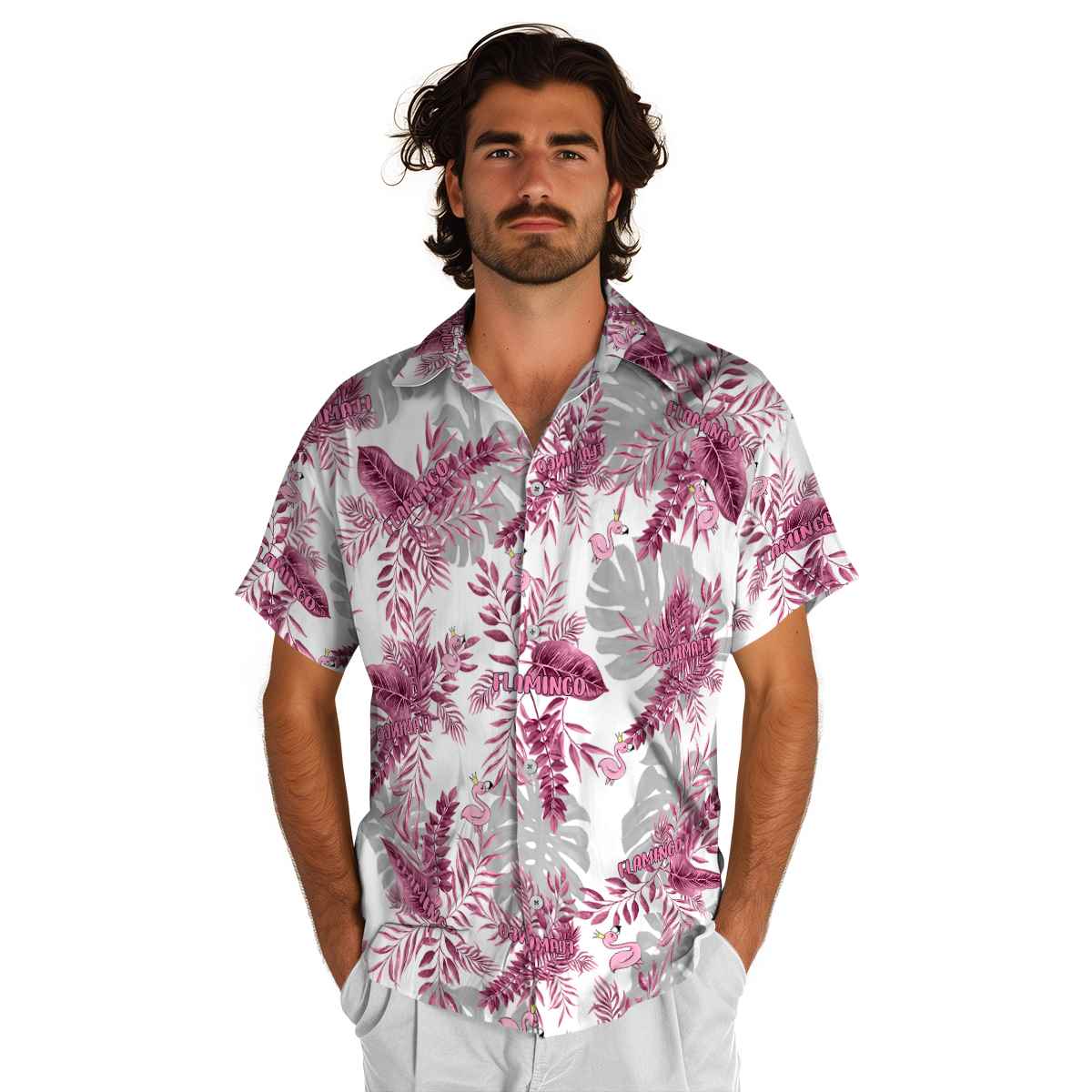 Flamingo Tropical Fronds Hawaiian Shirt New Arrival Flamingo Tropical Fronds Hawaiian Shirt New Arrival