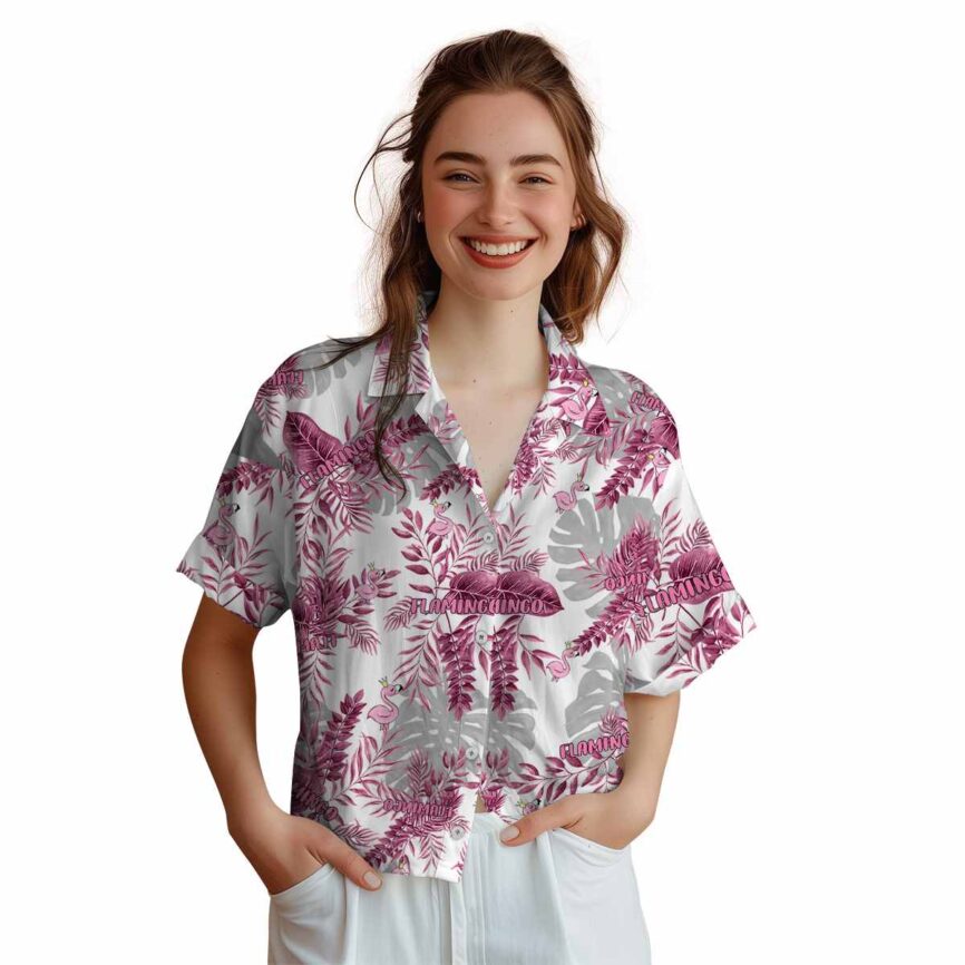 Flamingo Tropical Fronds Hawaiian Shirt Top rated