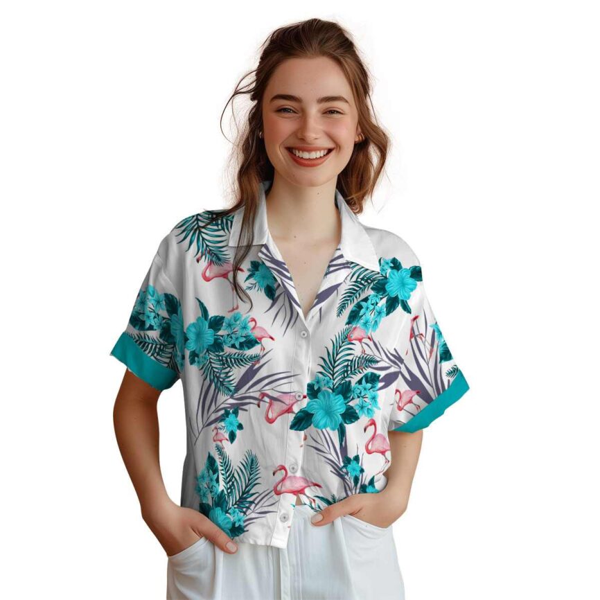 Flamingo US Flag Floral Hawaiian Shirt Top rated
