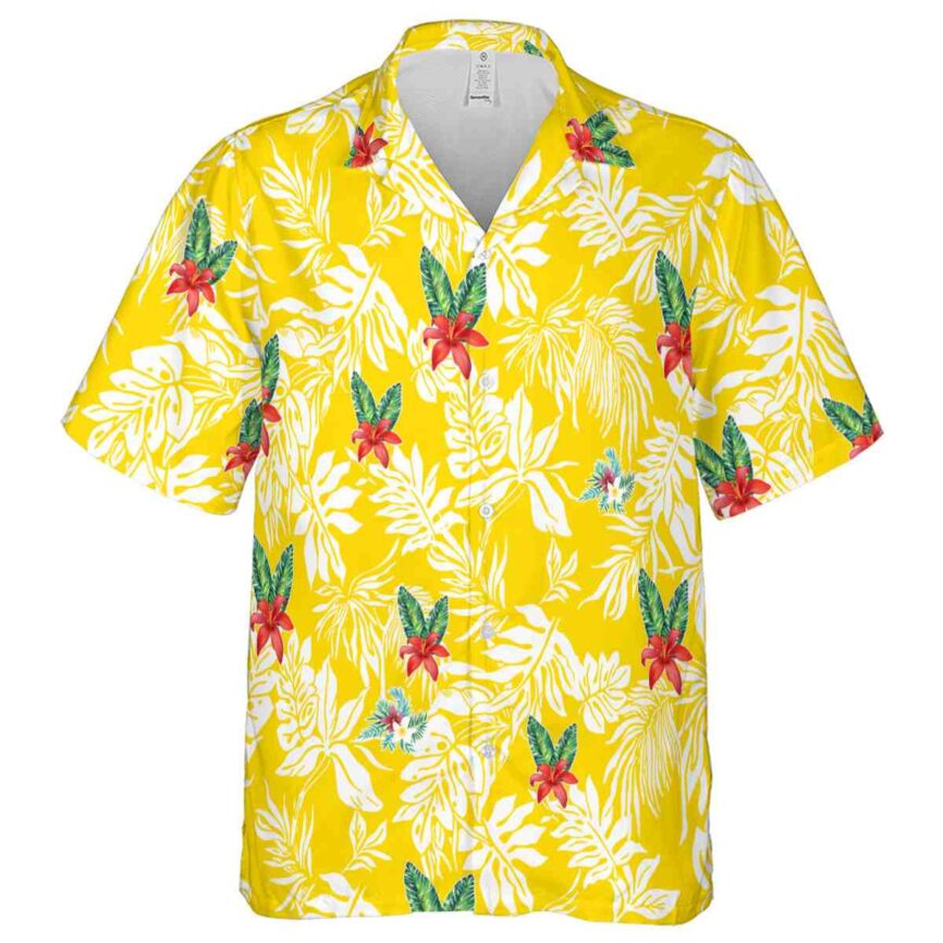 Floral Bold Foliage Hawaiian Shirt Fashion forward