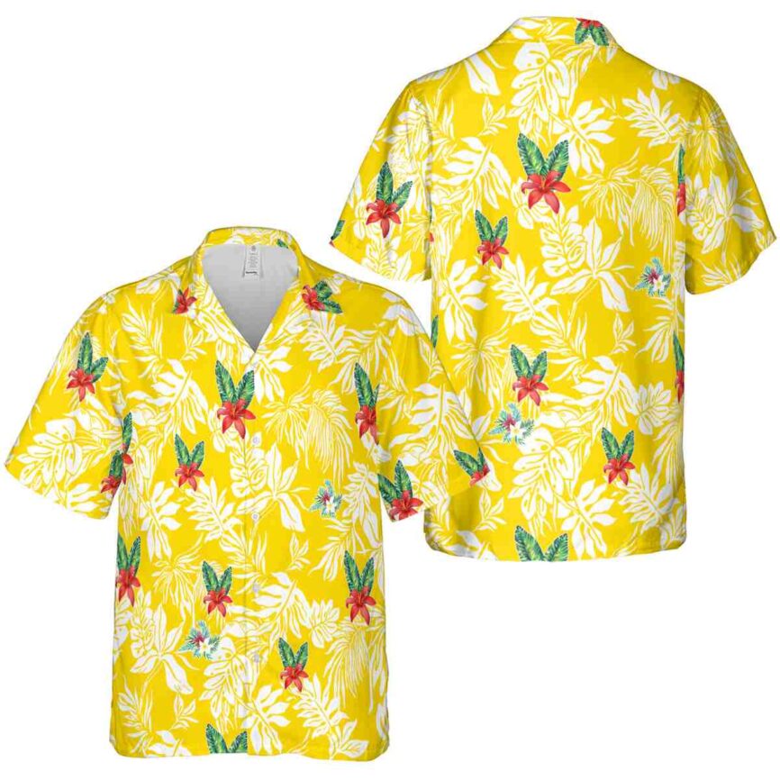 Floral Bold Foliage Hawaiian Shirt Premium grade