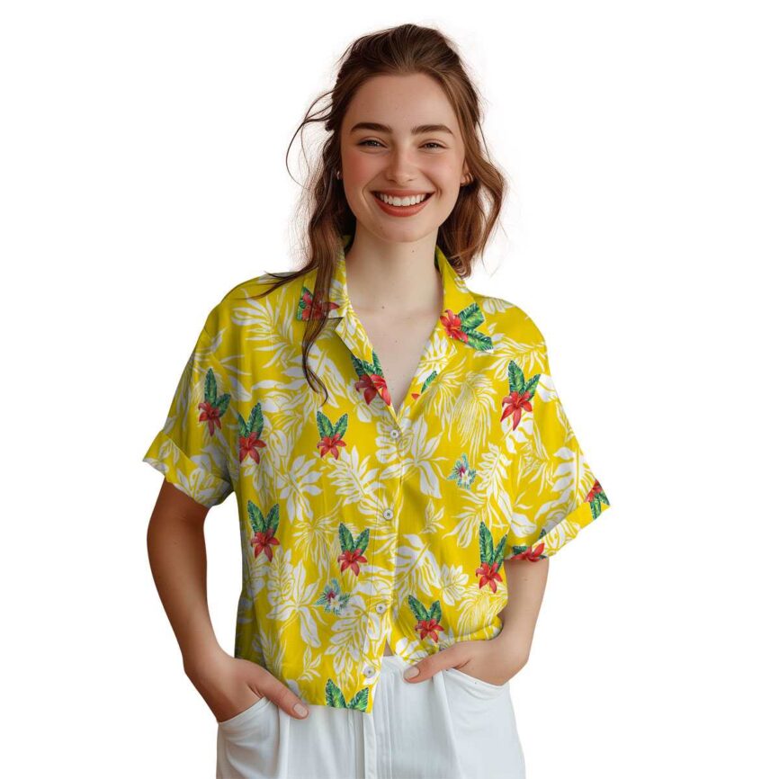 Floral Bold Foliage Hawaiian Shirt Top rated