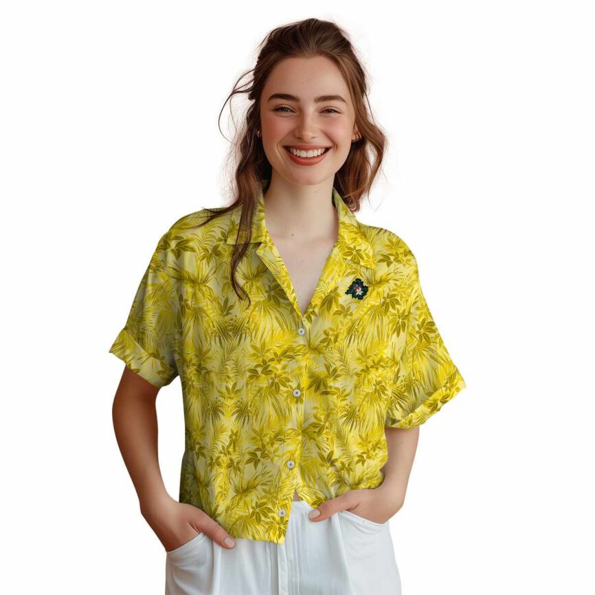 Floral Foliage Print Hawaiian Shirt Top rated