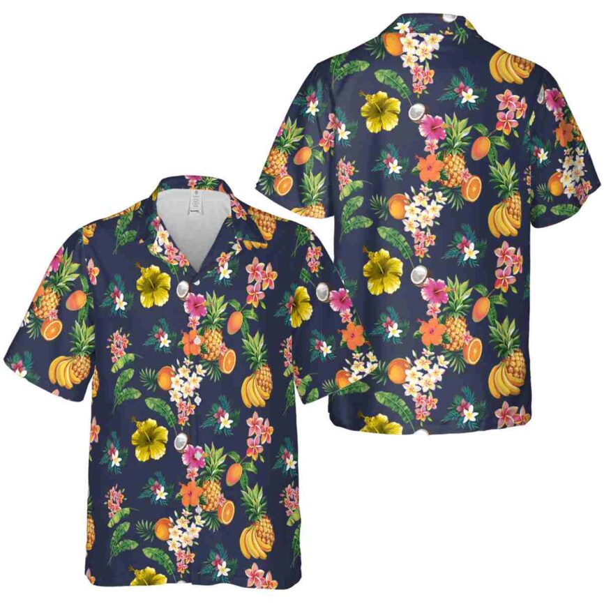 Floral Fruit Pattern Hawaiian Shirt Premium grade