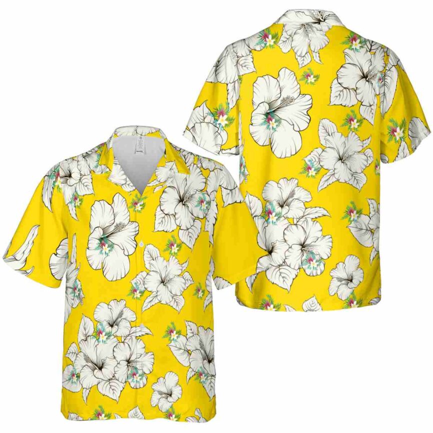 Floral Hibiscus Flower Hawaiian Shirt Premium grade