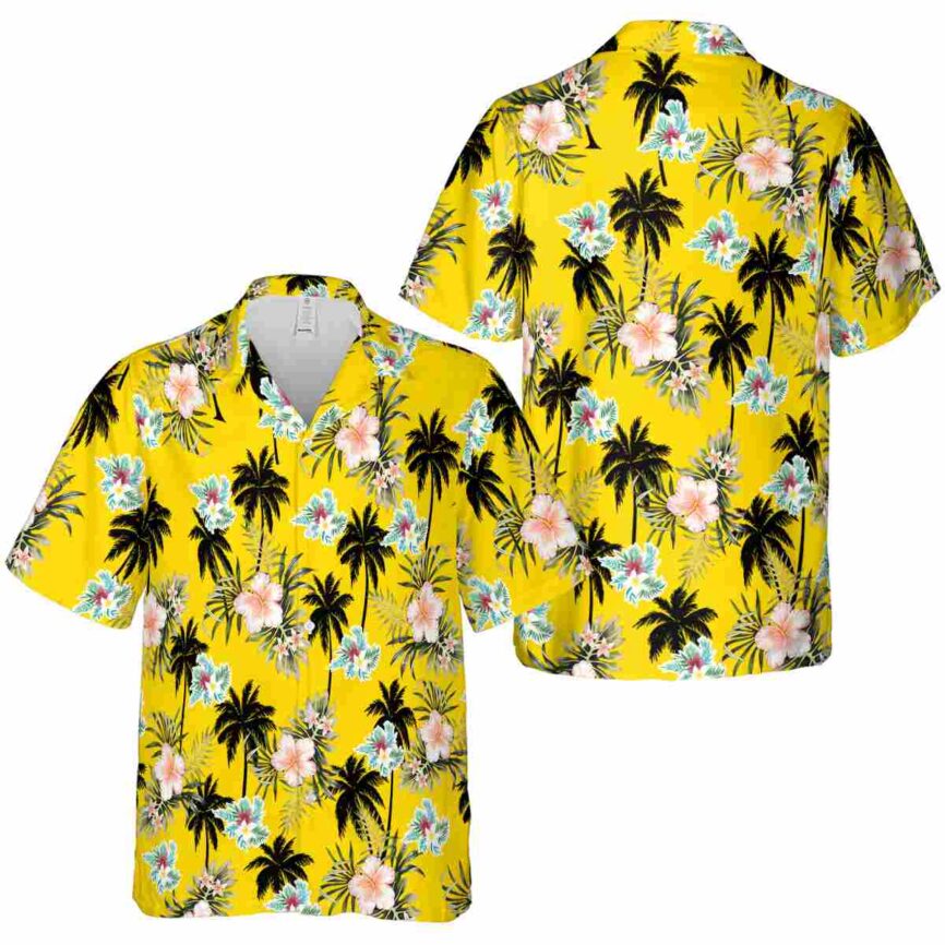 Floral Hibiscus Palm Hawaiian Shirt Premium grade